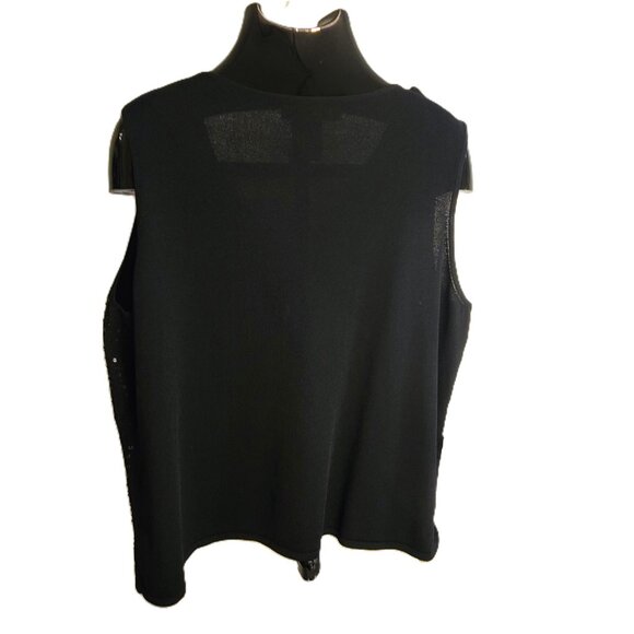 JONES NEW YORK Beaded and Sequins Black Tank Women's Plus Size 3X - Picture 4 of 13